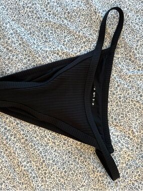 PacSun Black Ribbed Bikini Bottom